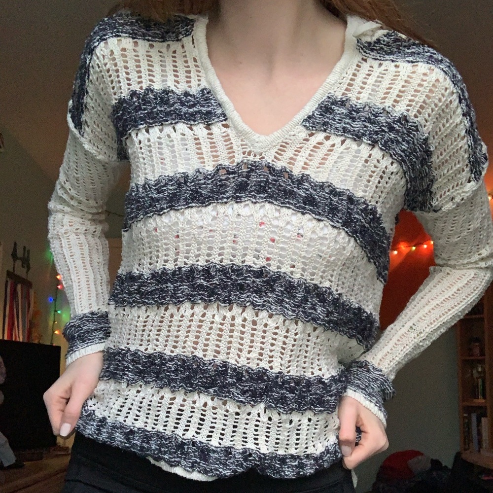Beachy crocheted sweater